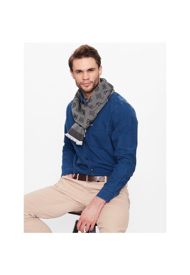 Szal Guess AM9297 POL03 BLA. Kolor: czarny. Materiał: materiał, poliester