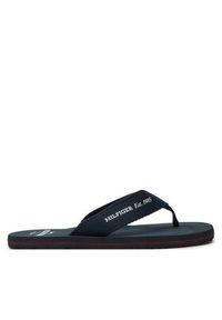 TOMMY HILFIGER - Tommy Hilfiger Japonki Hilfiger 85 Beach Sandal FM0FM05339 Granatowy. Kolor: niebieski. Materiał: materiał