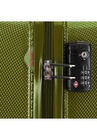 Wittchen - Średnia walizka z polikarbonu żłobiona. Kolor: zielony. Materiał: guma #9