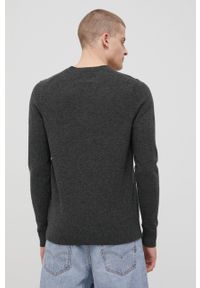 Superdry sweter wełniany męski kolor szary lekki. Okazja: na co dzień. Kolor: szary. Materiał: wełna. Długość rękawa: długi rękaw. Długość: długie. Wzór: melanż. Styl: casual #5