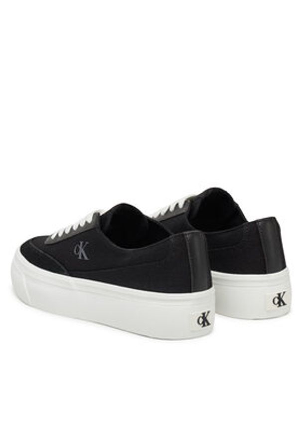 Calvin Klein Jeans Sneakersy Vulc Flatform Low Cv Mix Mg YW0YW01770 Czarny. Kolor: czarny. Materiał: materiał