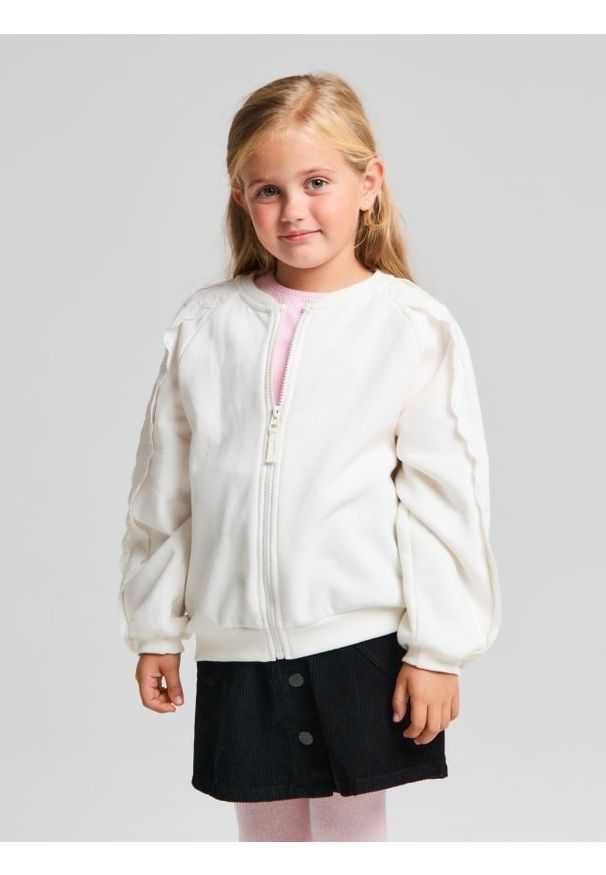 Sinsay - Bluza rozpinana - kremowy. Kolor: kremowy