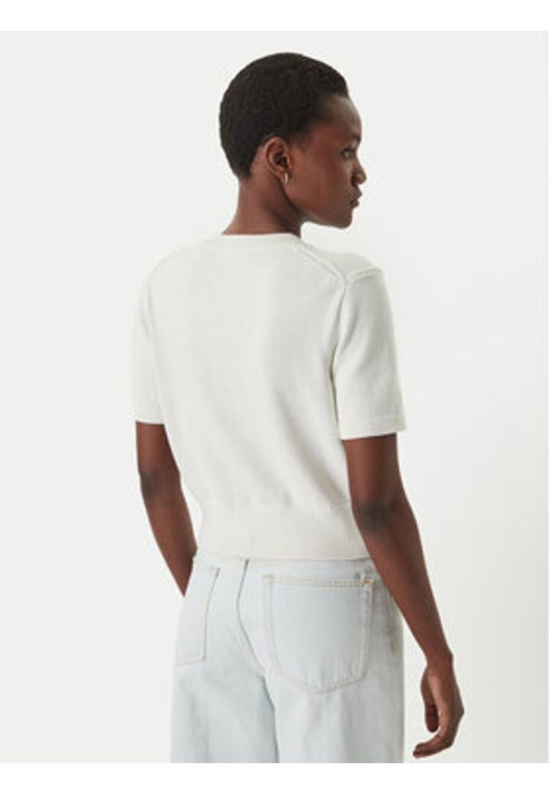 Calvin Klein Jeans Sweter LV047F356G Écru Regular Fit. Kolor: kremowy. Materiał: bawełna