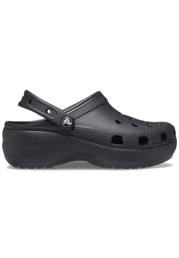 Chodaki damskie Crocs Classic Platform Clog. Kolor: czarny. Obcas: na platformie. Styl: klasyczny