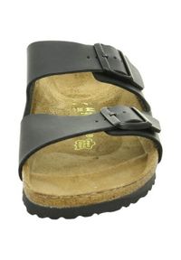 Klapki męskie Birkenstock 051793. Zapięcie: bez zapięcia. Kolor: czarny. Materiał: syntetyk, materiał. Szerokość cholewki: normalna. Sport: turystyka piesza