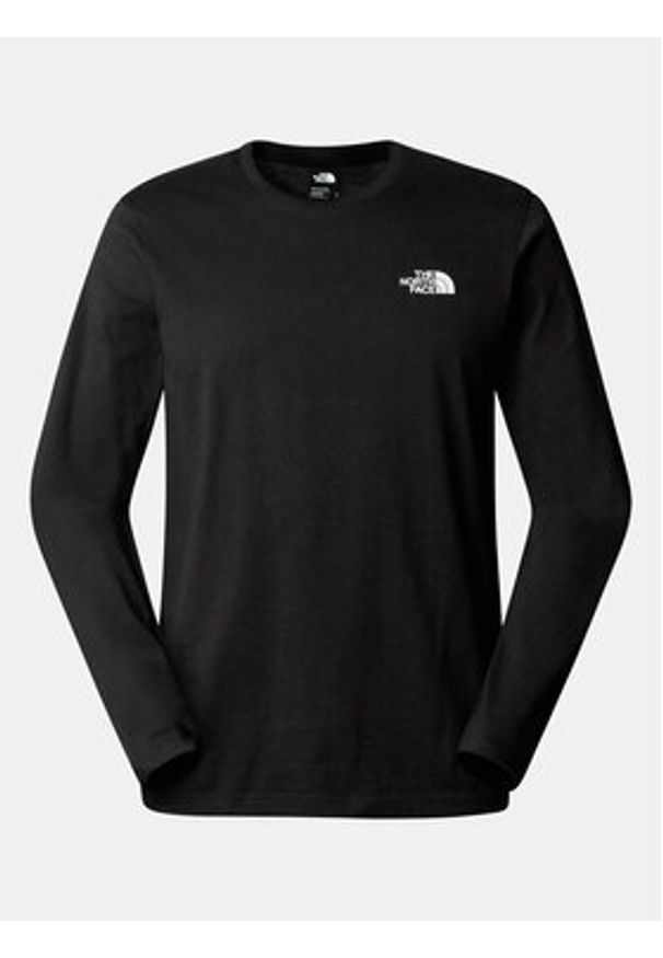 The North Face Longsleeve Simple Dome NF0A87QN Czarny Regular Fit. Kolor: czarny. Materiał: bawełna. Długość rękawa: długi rękaw