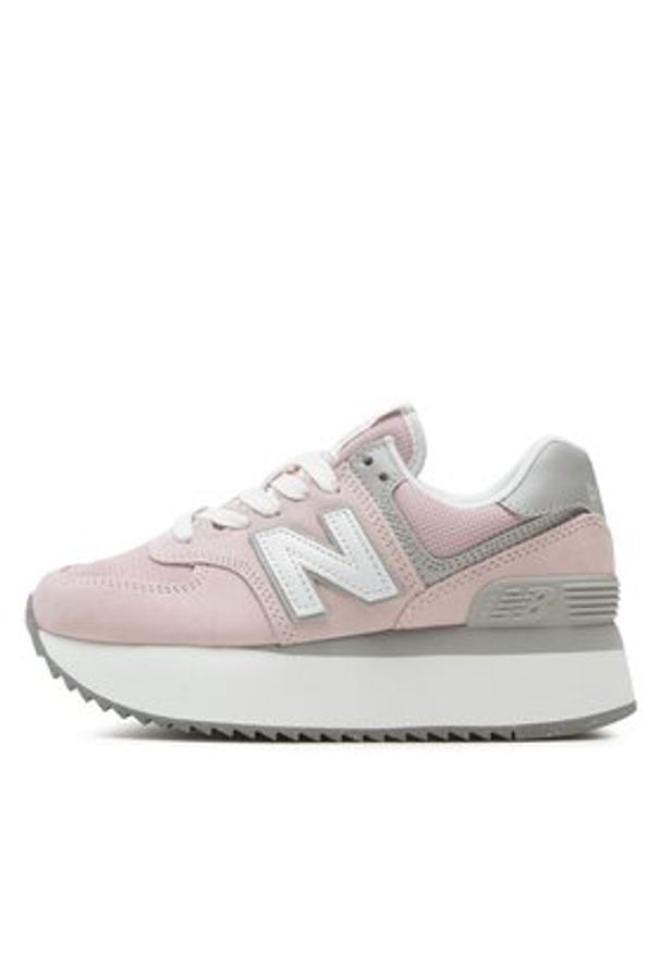 New Balance Sneakersy WL574ZSE Różowy. Kolor: różowy. Materiał: zamsz, skóra. Model: New Balance 574
