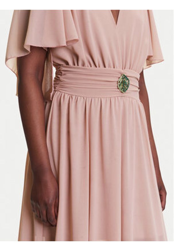 Fracomina Sukienka wieczorowa FQ25SD3011W41201 Różowy Regular Fit. Kolor: różowy. Materiał: syntetyk. Styl: wizytowy