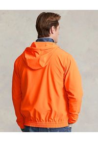 Ralph Lauren - RALPH LAUREN - Pomarańczowa kurtka z logo. Typ kołnierza: polo. Kolor: pomarańczowy. Styl: klasyczny