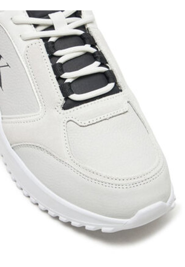 Calvin Klein Jeans Sneakersy Eva Runner Low Mg Wmm YM0YM01145 Biały. Kolor: biały. Materiał: skóra