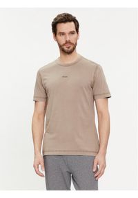 BOSS - Boss T-Shirt Tokks 50502173 Beżowy Regular Fit. Kolor: beżowy. Materiał: bawełna