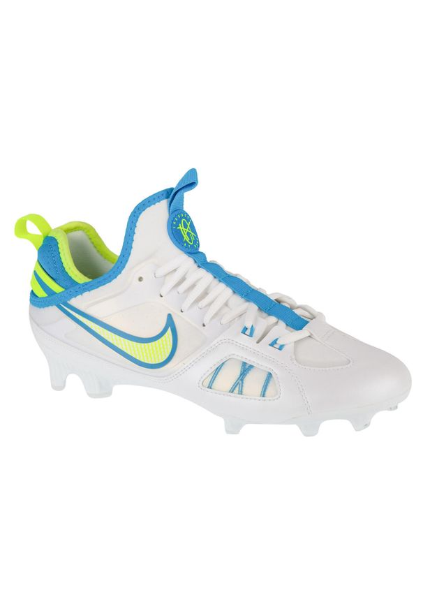 Nike - Buty piłkarskie korki męskie, Huarache 9 Varsity LAX SE FG. Kolor: biały. Materiał: syntetyk, materiał, tkanina. Model: Nike Huarache. Sport: piłka nożna