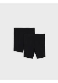 Sinsay - Bawełniane legginsy 2 pack - czarny. Kolor: czarny. Materiał: bawełna #1