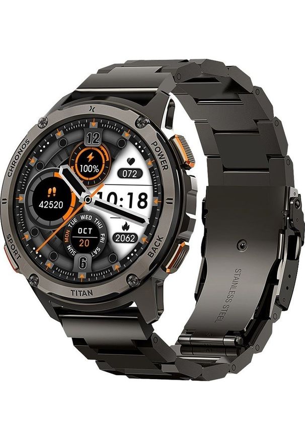 Maxcom - Smartwatch FW110 Titan Chronos Czarny. Rodzaj zegarka: smartwatch. Kolor: czarny