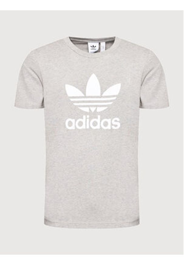 Adidas - adidas T-Shirt adicolor Classics Trefoil H06643 Szary Regular Fit. Kolor: szary. Materiał: bawełna