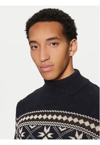 Selected Homme Golf Flake 16081554 Granatowy Regular Fit. Typ kołnierza: golf. Kolor: niebieski. Materiał: bawełna #5