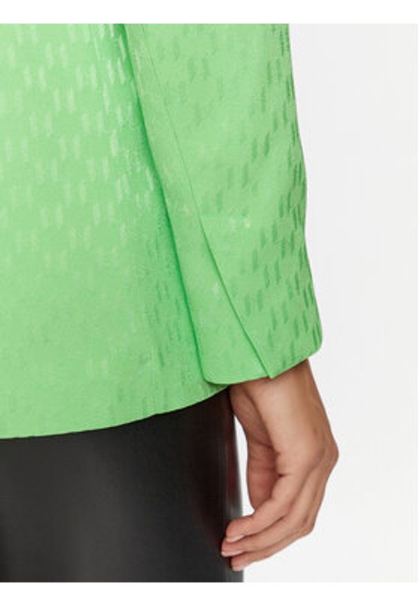 Karl Lagerfeld - KARL LAGERFELD Marynarka 231W1404 Zielony Regular Fit. Typ kołnierza: dekolt w karo. Kolor: zielony. Materiał: syntetyk