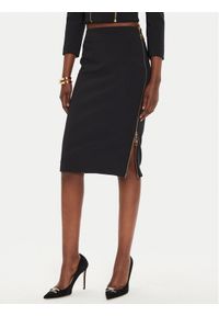 Elisabetta Franchi Spódnica ołówkowa GO-047-46E2 Czarny Slim Fit. Kolor: czarny. Materiał: syntetyk