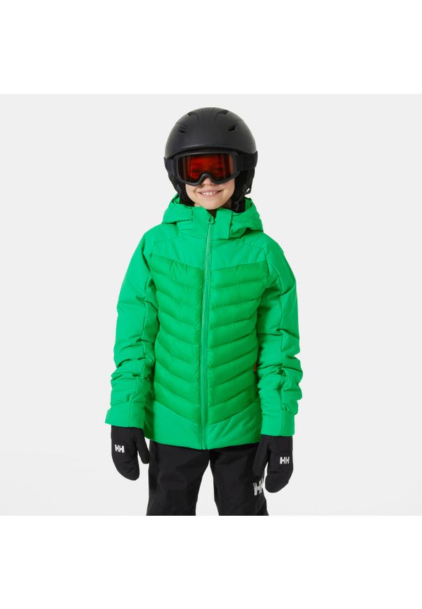 Dziecięca kurtka narciarska Helly Hansen Serene. Kolor: zielony, żółty, wielokolorowy. Materiał: materiał. Technologia: Primaloft. Sezon: zima. Sport: narciarstwo