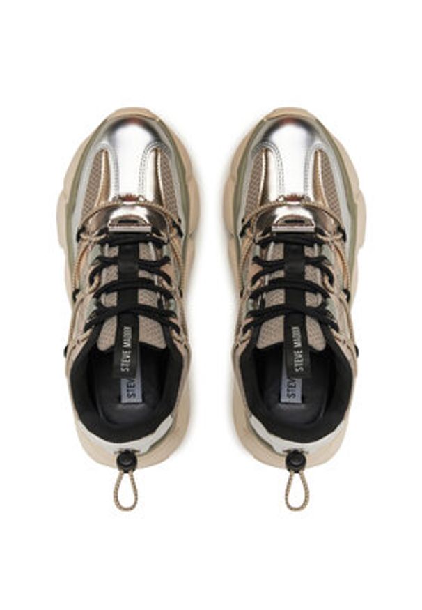 Steve Madden Sneakersy Spectator SM11002961 Złoty. Kolor: złoty. Materiał: skóra
