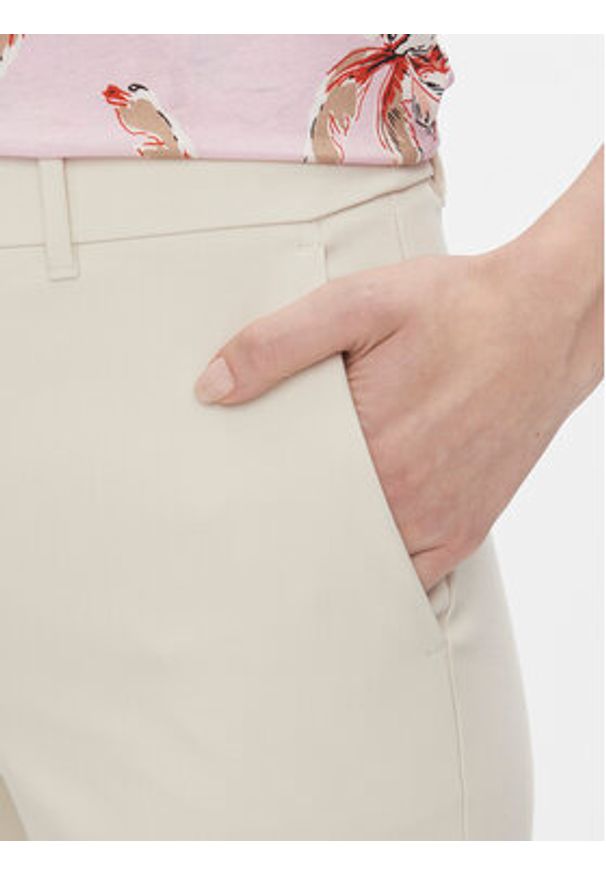 Marella Spodnie materiałowe Macario 2413131031200 Écru Regular Fit. Materiał: bawełna, syntetyk
