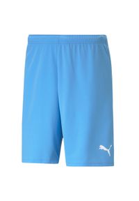 Spodenki piłkarskie męskie Puma teamRISE Short. Kolor: niebieski, biały, wielokolorowy. Sport: piłka nożna