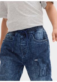 bonprix - Dżinsy z termiczną podszewką z dżerseju, z gumką w talii, regular fit. Kolor: niebieski #3