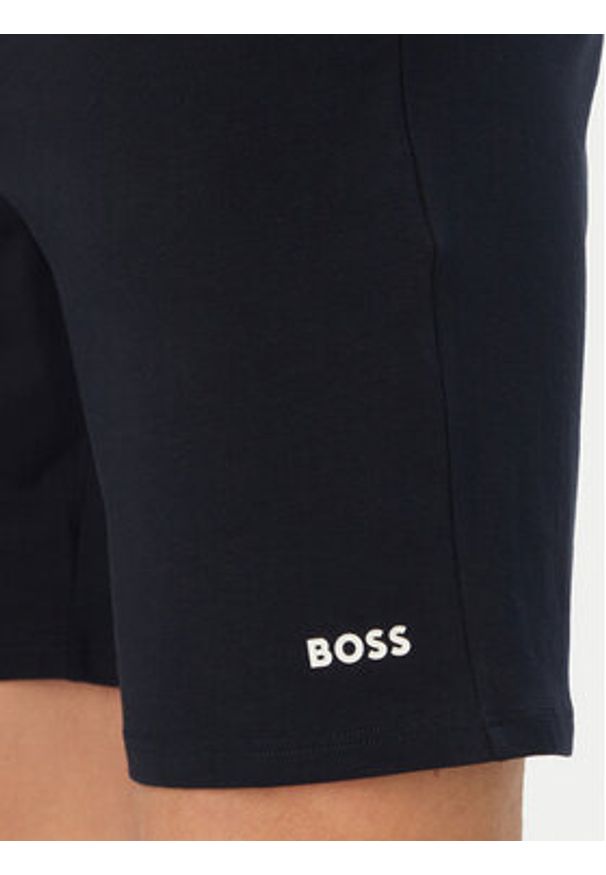 BOSS Szorty sportowe Unique 50545942 Granatowy Regular Fit. Kolor: niebieski. Materiał: bawełna. Styl: sportowy