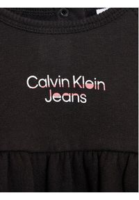 Calvin Klein Jeans Sukienka codzienna Hero Logo IN0IN00089 Czarny Regular Fit. Okazja: na co dzień. Kolor: czarny. Materiał: bawełna. Typ sukienki: proste. Styl: casual #6