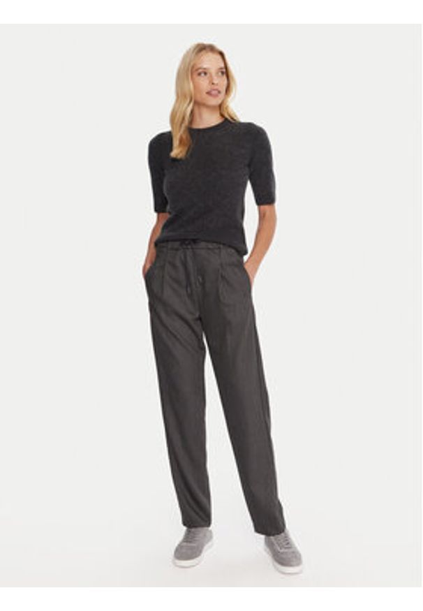 Marella Spodnie materiałowe Nyssa 2523136025 Szary Regular Fit. Kolor: szary. Materiał: syntetyk