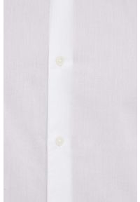 TOMMY HILFIGER - Tommy Hilfiger koszula męska kolor biały slim z kołnierzykiem klasycznym. Typ kołnierza: kołnierzyk klasyczny. Kolor: biały. Materiał: jedwab, materiał, lyocell, tkanina. Długość rękawa: długi rękaw. Długość: długie. Styl: klasyczny #5