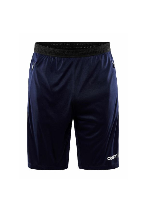 Spodenki treningowe męskie Craft Evolve Zip Pocket. Kolor: niebieski. Materiał: dresówka
