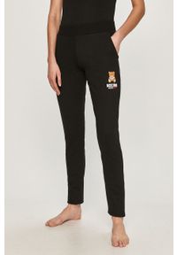 Moschino Underwear - Spodnie. Kolor: czarny. Materiał: bawełna, dzianina, elastan. Wzór: nadruk #1