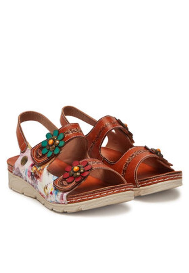 Laura Vita Sandały Dorry 16 Miedziany. Kolor: brązowy. Materiał: skóra