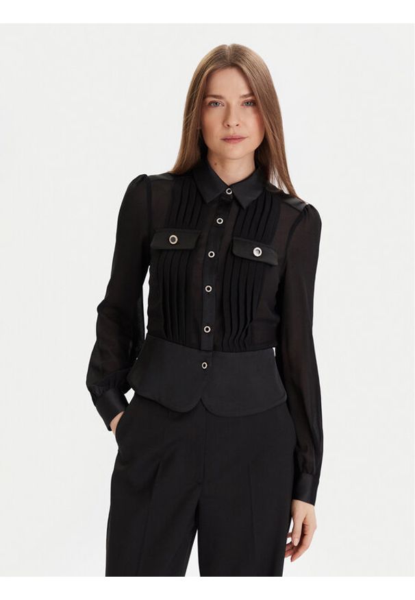 Morgan Koszula 232-CLOCLO Czarny Regular Fit. Kolor: czarny. Materiał: syntetyk