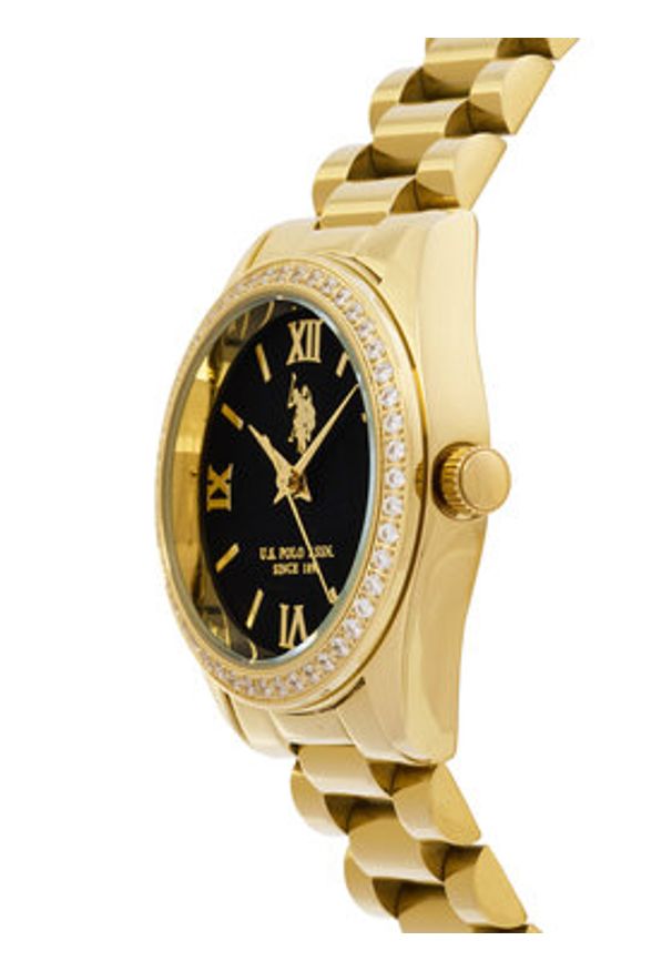 U.S. Polo Assn. Zegarek Melanie USP8464BK Złoty. Kolor: złoty