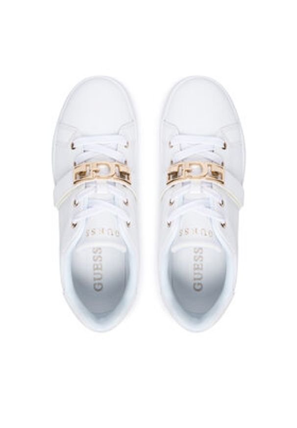 Guess Sneakersy FLTJAM FAL12 Biały. Kolor: biały. Materiał: skóra