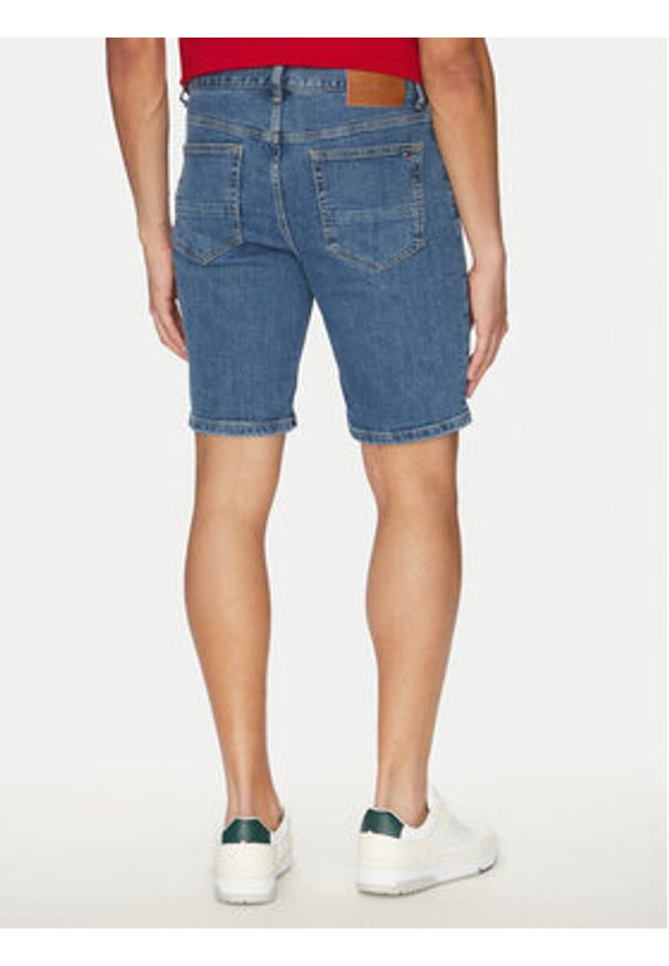 TOMMY HILFIGER - Tommy Hilfiger Szorty jeansowe Brooklyn MW0MW39194 Niebieski Slim Fit. Kolor: niebieski. Materiał: bawełna
