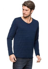Tom Tailor - MĘSKI SWETER TOM TAILOR INDIGO SWEATER 3019542.00.12 COL. 6889. Styl: elegancki