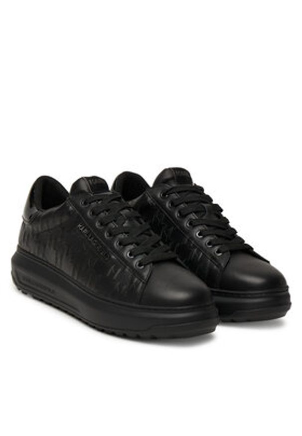 Karl Lagerfeld - KARL LAGERFELD Sneakersy KL57549 Czarny. Kolor: czarny. Materiał: skóra