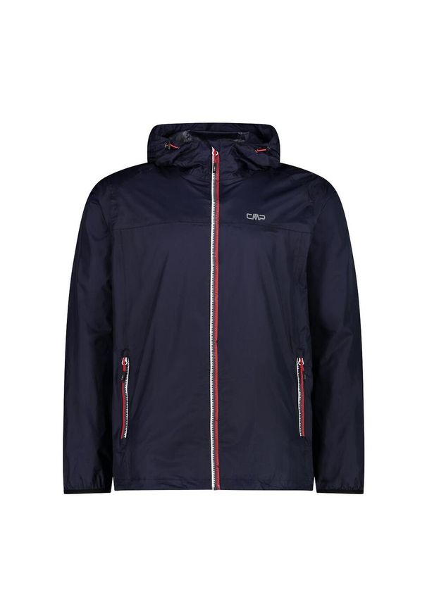 Kurtka przeciwdeszczowa z kapturem CMP. Typ kołnierza: kaptur. Kolor: niebieski. Sport: turystyka piesza