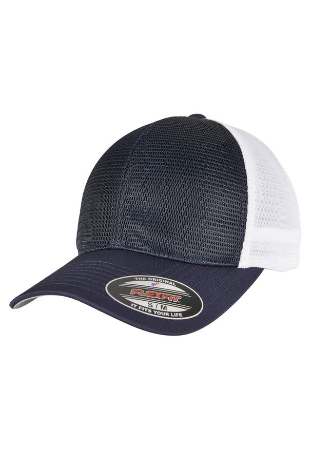 FLEXFIT - 360 Dwukolorowa Czapka Omnimesh. Kolor: niebieski, wielokolorowy, biały