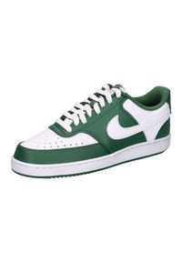 Buty do chodzenia męskie Nike Court Vision Low. Zapięcie: sznurówki. Kolor: zielony. Materiał: skóra, materiał, syntetyk, tkanina, guma. Szerokość cholewki: normalna. Model: Nike Court. Sport: turystyka piesza