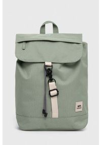 Lefrik plecak kolor zielony mały gładki. Kolor: zielony. Materiał: poliester. Wzór: gładki #1