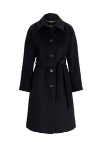 Lauren Ralph Lauren - LAUREN RALPH LAUREN Płaszcz wełniany 297P04140001 Czarny Regular Fit. Kolor: czarny. Materiał: syntetyk