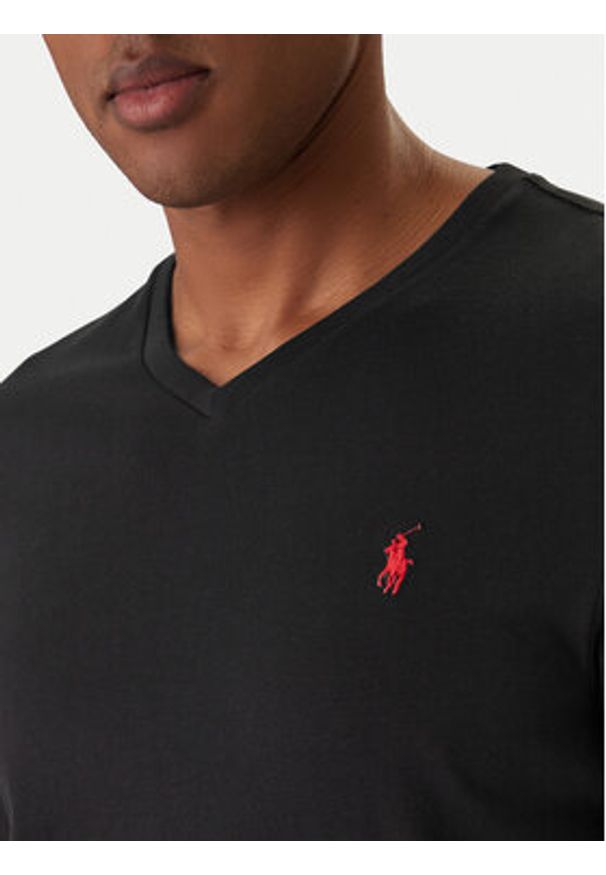 Polo Ralph Lauren T-Shirt 710671453124 Czarny Custom Slim Fit. Typ kołnierza: polo. Kolor: czarny. Materiał: bawełna