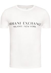 Armani Exchange T-Shirt 8NZT72 Z8H4Z 1100 Biały Slim Fit. Kolor: biały. Materiał: bawełna
