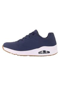 skechers - Buty do chodzenia dla dzieci Skechers Unostand. Zapięcie: sznurówki. Kolor: niebieski. Materiał: materiał. Szerokość cholewki: normalna. Sport: turystyka piesza