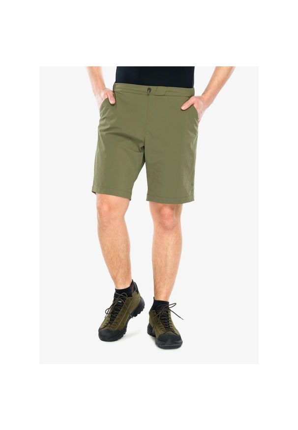 Spodenki turystyczne męskie Rab Momentum Shorts. Kolor: zielony. Długość: krótkie. Sezon: lato
