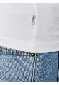 Guess Jeans Bluzka W4YI21 J1314 Biały Slim Fit. Kolor: biały. Materiał: bawełna